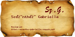 Szánthó Gabriella névjegykártya