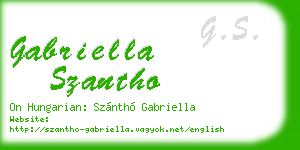 gabriella szantho business card