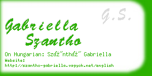 gabriella szantho business card